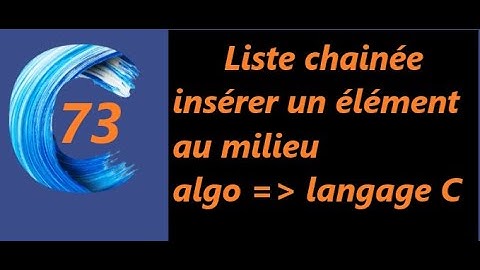 liste chainée : fonction insérer un element au milieu  :  exo corrigé (algorithme & langage C)