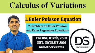 Calculus of Variations|| Euler Poisson Equation ||For BSc, BTech, CSIR NET,IIT JAM and other exams
