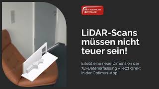Datenaufnahme durch LiDAR-Scans in der Optimus-App screenshot 2