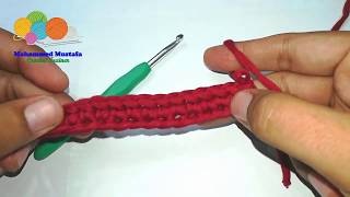 5 - غرزة المنزلقة (لمستخدمي اليد اليسرى) - خفايف Slip stitch (sl st)