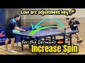 How to increase spin for forehand loop technique   low arc adjustment secret