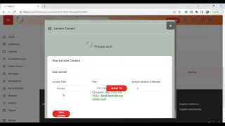 How to upload courses as an Instructor