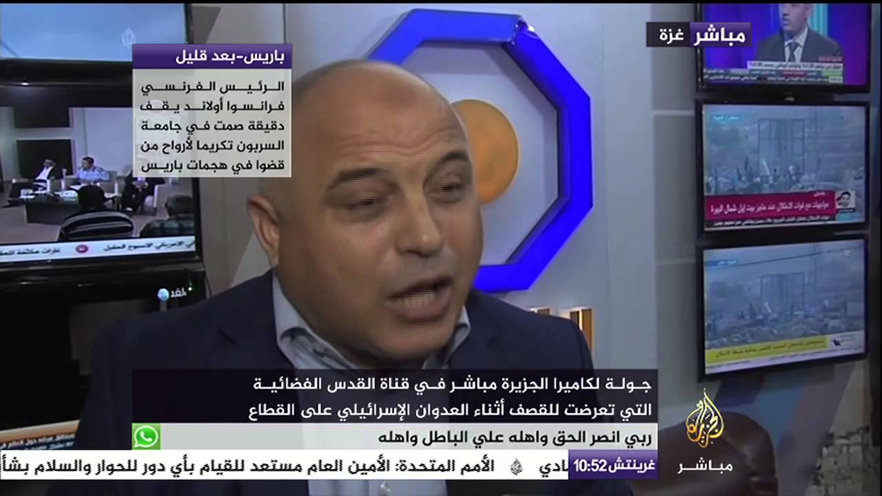 جولة لكاميرا الجزيرة مباشر في قناة القدس الفضائية
