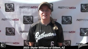 2023 Skylar Williams Catcher and Third Base Softball Skills Video - Arizona Batbusters