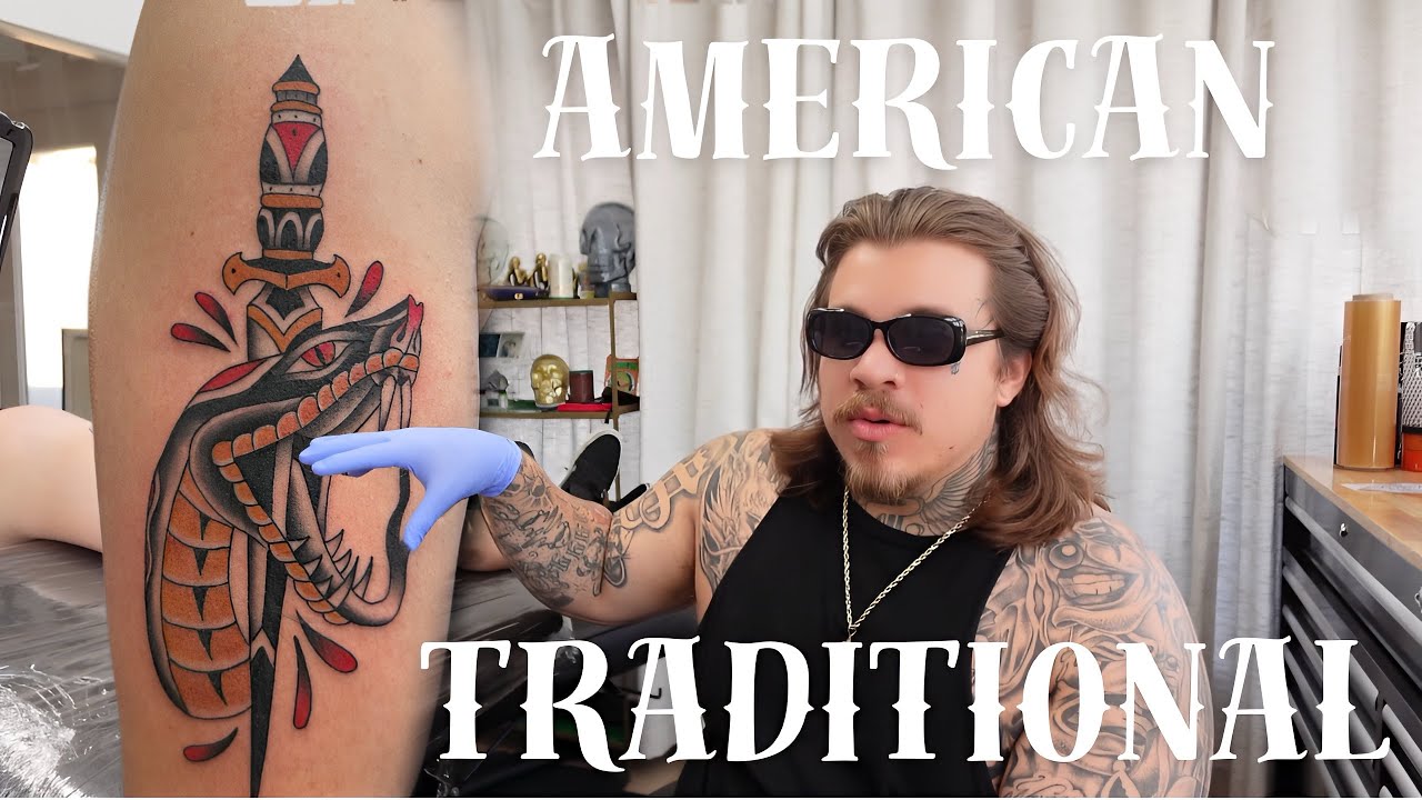 How to Tattoo An American Traditional Snake | Mandomilli