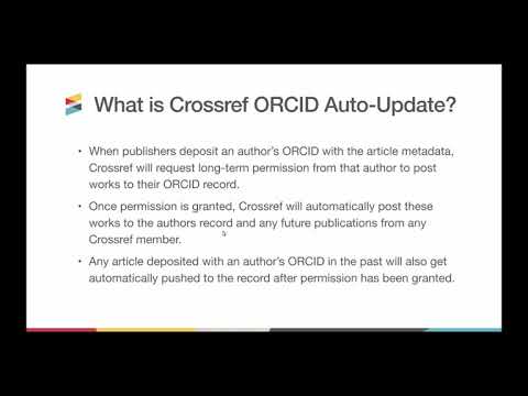 Using ORCID in publishing workflows