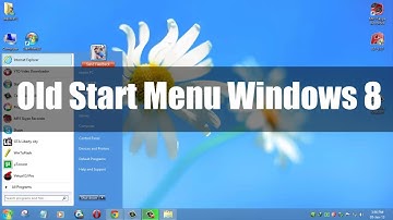 How to Get back old start menu -Windows 8