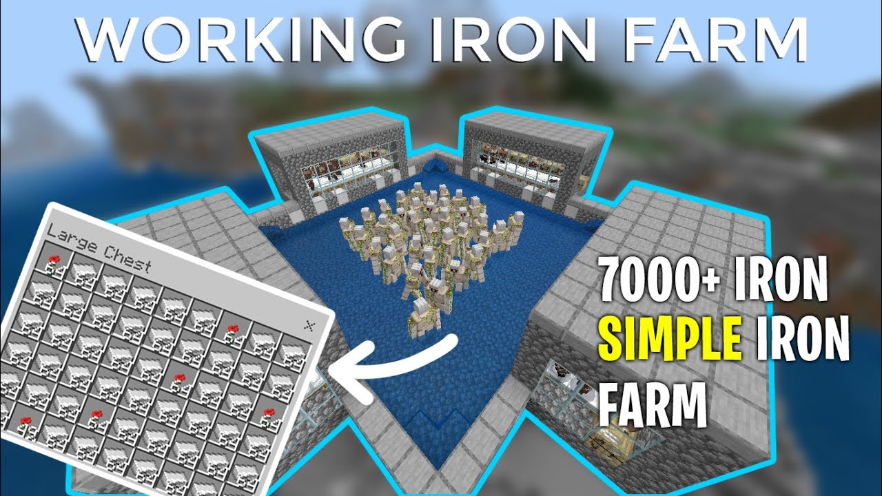 How to Make Iron Farm in Minecraft Bedrock 1.19 Simple Tutorial - YouTube