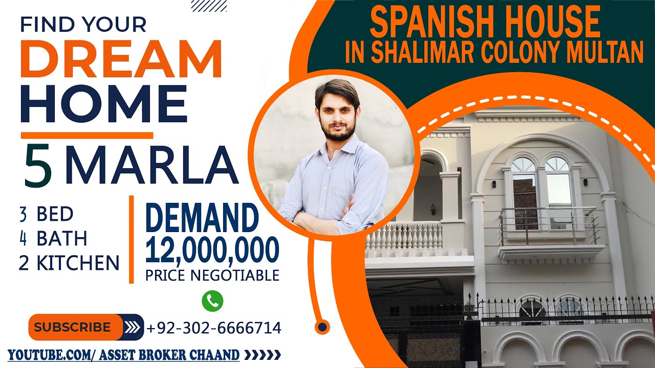 5 Marla Beautiful Spanish House for Sale in Shalimar Colony Multan.03026666714