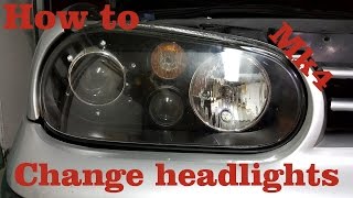 How to change headlights on your Golf MK4