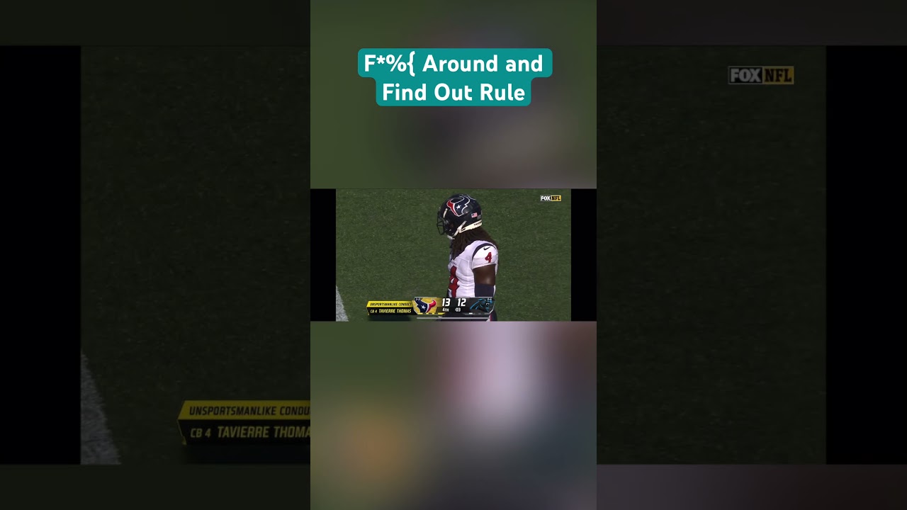 The refs said “f*** around and find out” 