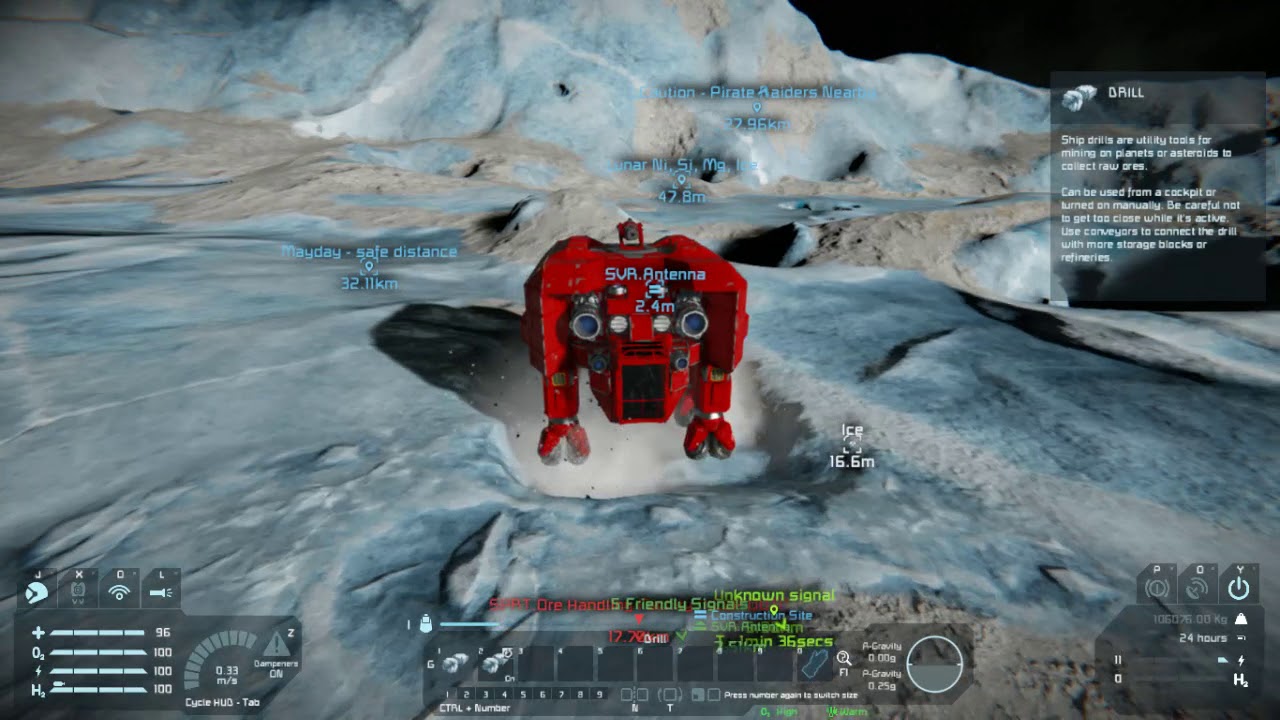 Space Engineers: Crashed Red Ship on the Moon With Pirates Pt54 - YouTube