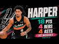 Dylan Harper 18 pts 4 rebs 4 asts vs Wolves 2026 PO G1