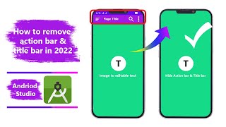 How To Remove Title, Action/Status Bar From Specific/All Activities In Android Studio Kotlin [2022]