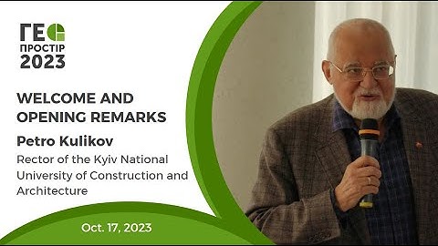 Geospace 2023 Petro Kulikov  Welcome and opening remarks