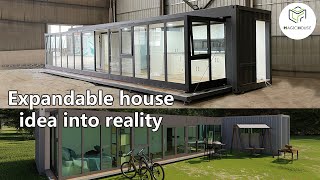 How the Double Space 40ft Expandable Container House Works