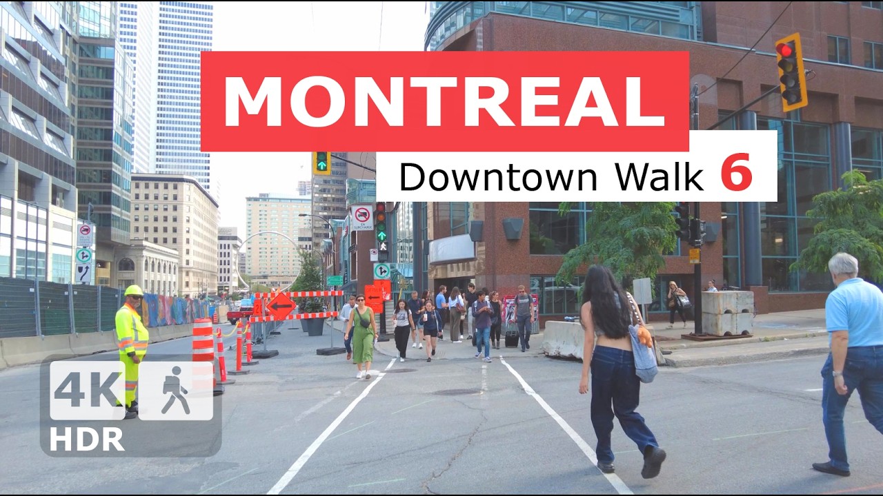 [ 4K ] Downtown Montreal Walking Tour 6 | Maisonneuve Blvd W + | Quebec ...