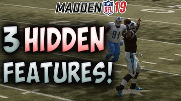 3 HIDDEN Features In Madden 19 | Help Your Game!