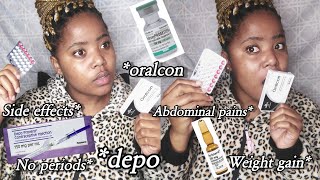 CONTRACEPTIVES|DEPO VS THE PILL EXPERIENCE|Birth control 101.. Side effects, weight|South African