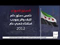 أقر عام 2012 أبرز المعلومات عن الدستور السوري الذي أعلنت الإدارة الجديدة تجميده