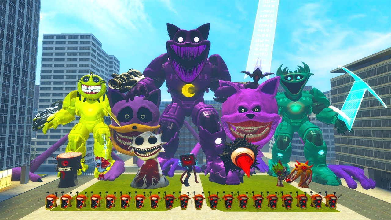 BIG GOLDENCITY LITTLE TO BIG ALL LIN GANG MELON FAMILY VS SPRUNKI PHASES 1 - 10 in Garry's Mod ! 2