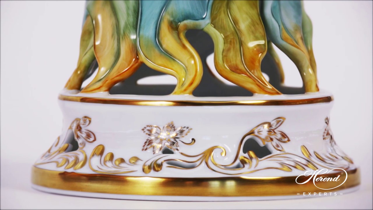 Tulip Vase with Tulip Applications - Herend Porcelain