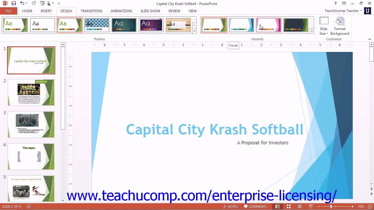 microsoft office powerpoint tutorial 2013 using themes 13 1 employee powerpoint facet theme
