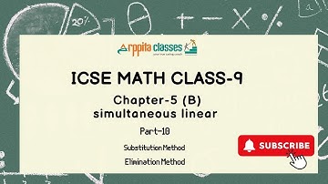 ICSE Class-9 | Maths | Chapter - 5 Simultaneous Linear Equation