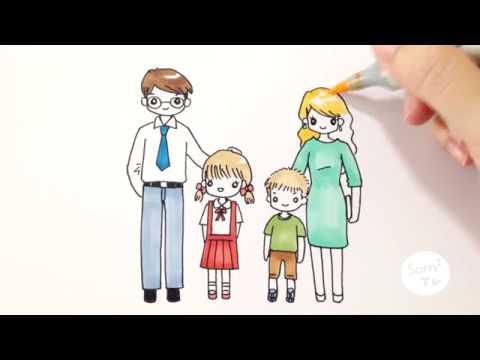 วีดีโอ: วิธีการวาดครอบครัวสามคนในขั้นตอน