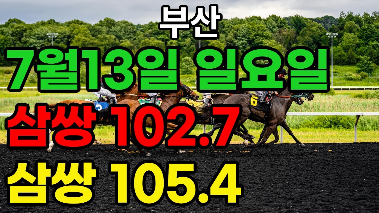 7월 13일 일요일 부산경마~“부산 승부처, 초고배당 복병 전략 지금 확인하세요!” l 승전경마 전문가의 이변 포착” l 경마 l 경마정보 l 경마예상 l 코리아레이스 l 검빛경마