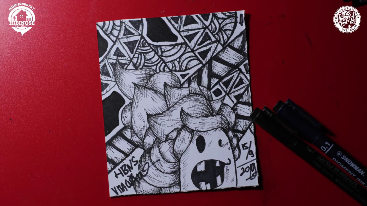 Membuat mural dan doodle di kertas - belajar menggambar doodle