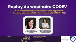 Replay webinaire Codev du 13 avril 2026