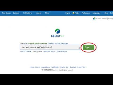 Searching with EbscoHost Academic Search Complete and Specialized Databases
