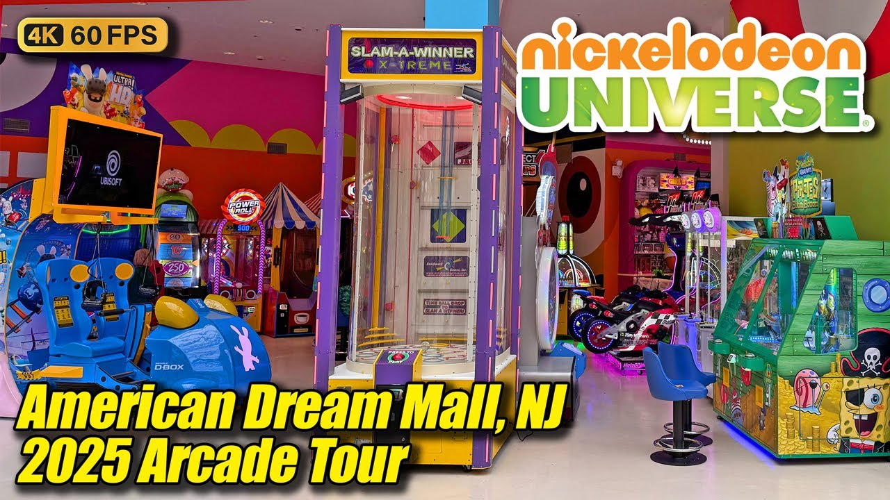 WOW! Nickelodeon Universe (American Dream Mall NJ) October 2025 arcade tour, new 4K full walkthrough