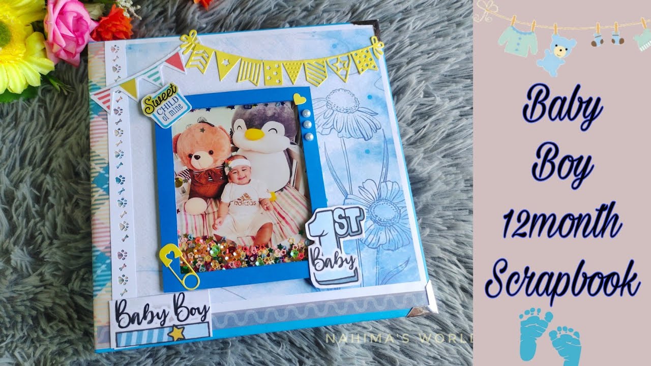Baby boy scrapbook| Scrapbook idea