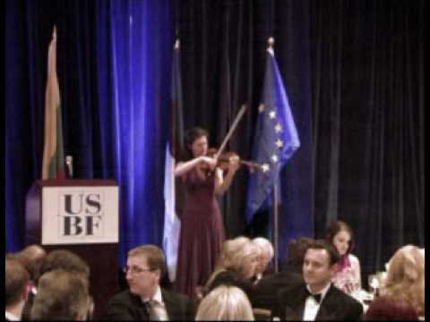 2010 U.S.- Baltic Gala- Violinist Diana Galvydyte performance