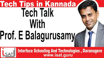 Tech Talk With Prof. E Balagurusamy sir.