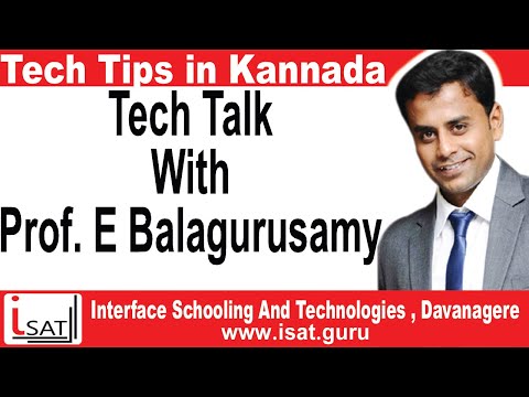 Tech Talk With Prof. E Balagurusamy sir.