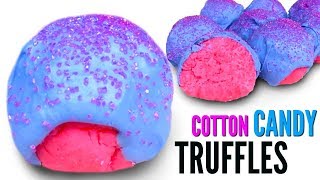 COTTON CANDY TRUFFLES - How To Make Candy Cake Truffles DIY