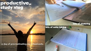 Procrastinating My Schoolworks Productive Study Vlog