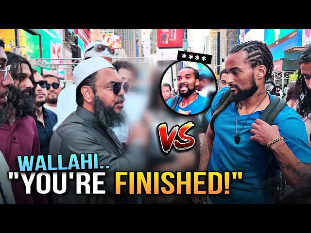 🔥😱NYC DEBATE❗Shaykh Uthman CHECKMATES Christian Preacher in Times Square #nyc class=