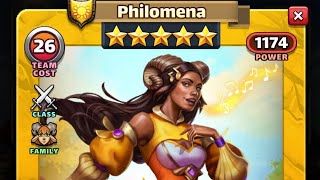 Empires & Puzzles PHILOMENA is my New 2nd/3rd Favourite Wilderness Faun!!😅..Great legs tho 😍💛