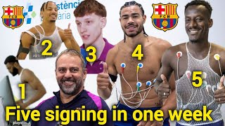 GOOD NEWS!!! Barcelona completed five (5) signing in just one all complete medical test successfully