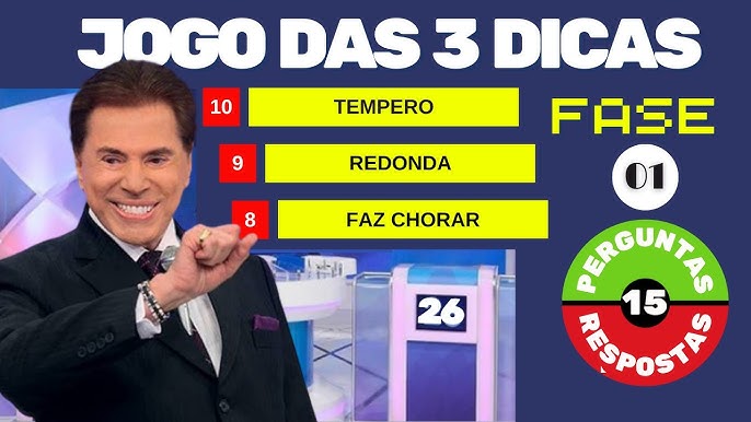 Jogo das 3 Pistas  Programa Silvio Santos - Quiz nº 03 