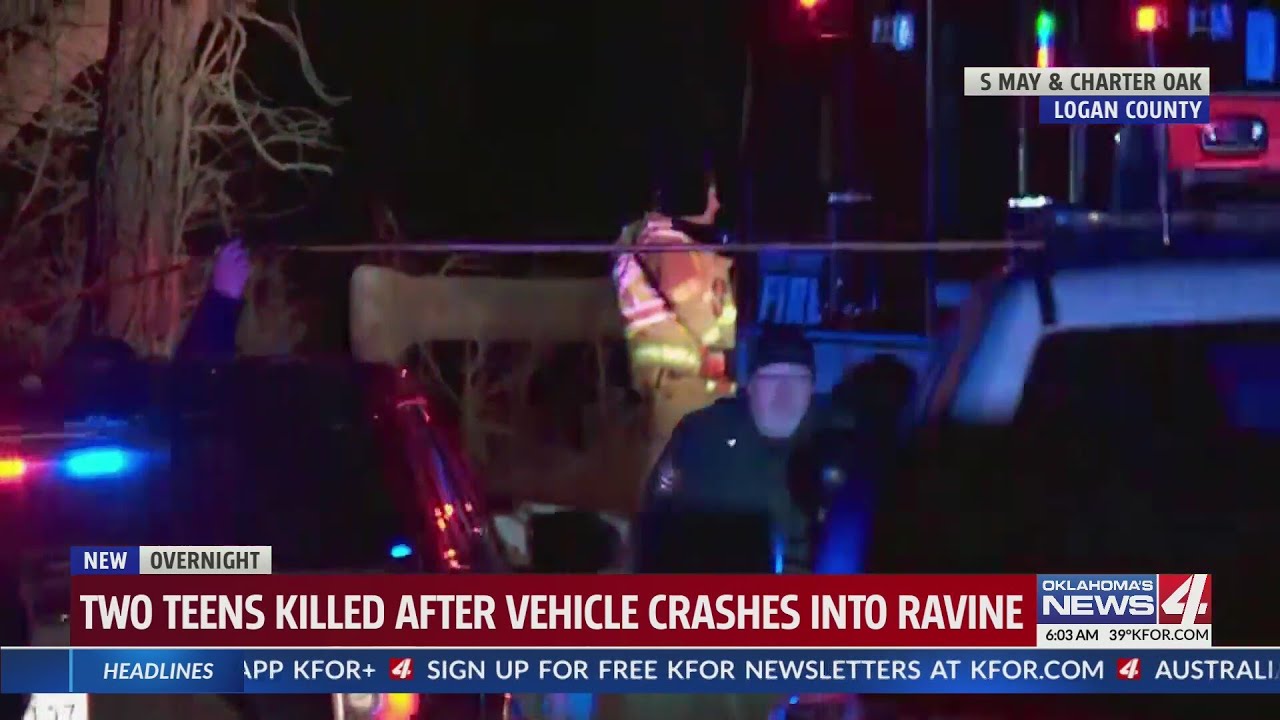 Teens killed after vehicle crashes into ravine - YouTube