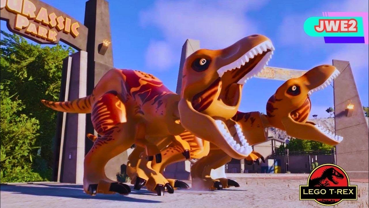 Epic Revolution JWE2 Lego TREX All Color Showcase vs Stygimloch