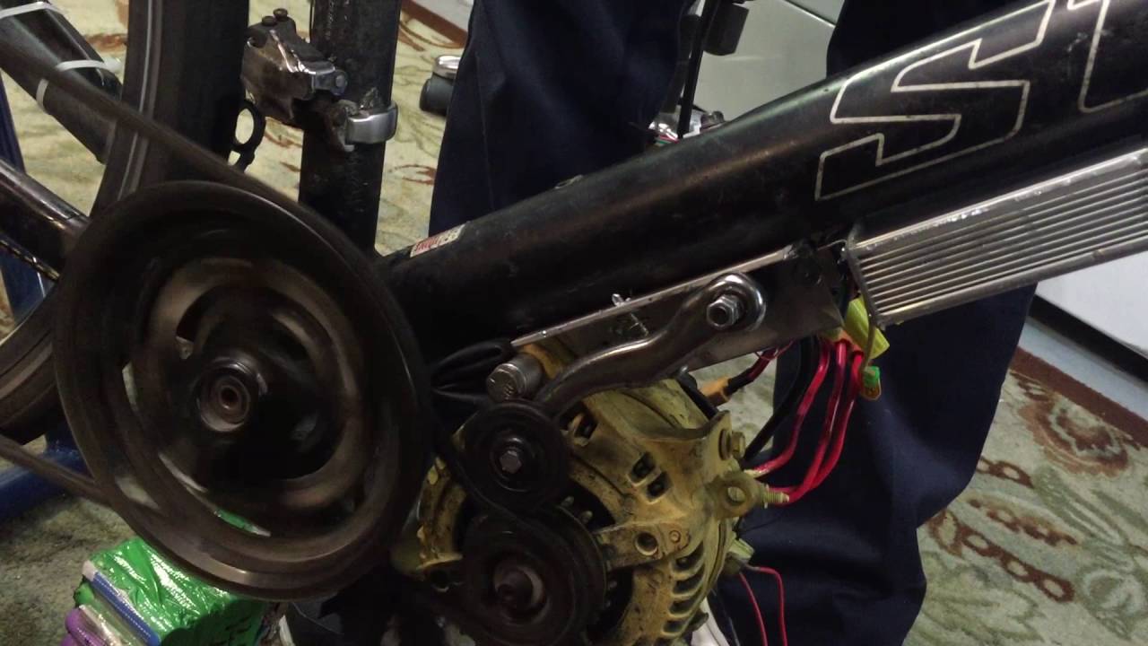 Bicicleta eléctrica casera con alternador Clearance