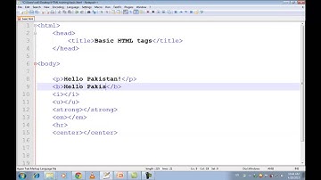 HTML New Video Tutorials in Urdu Hindi part 9 basic tags