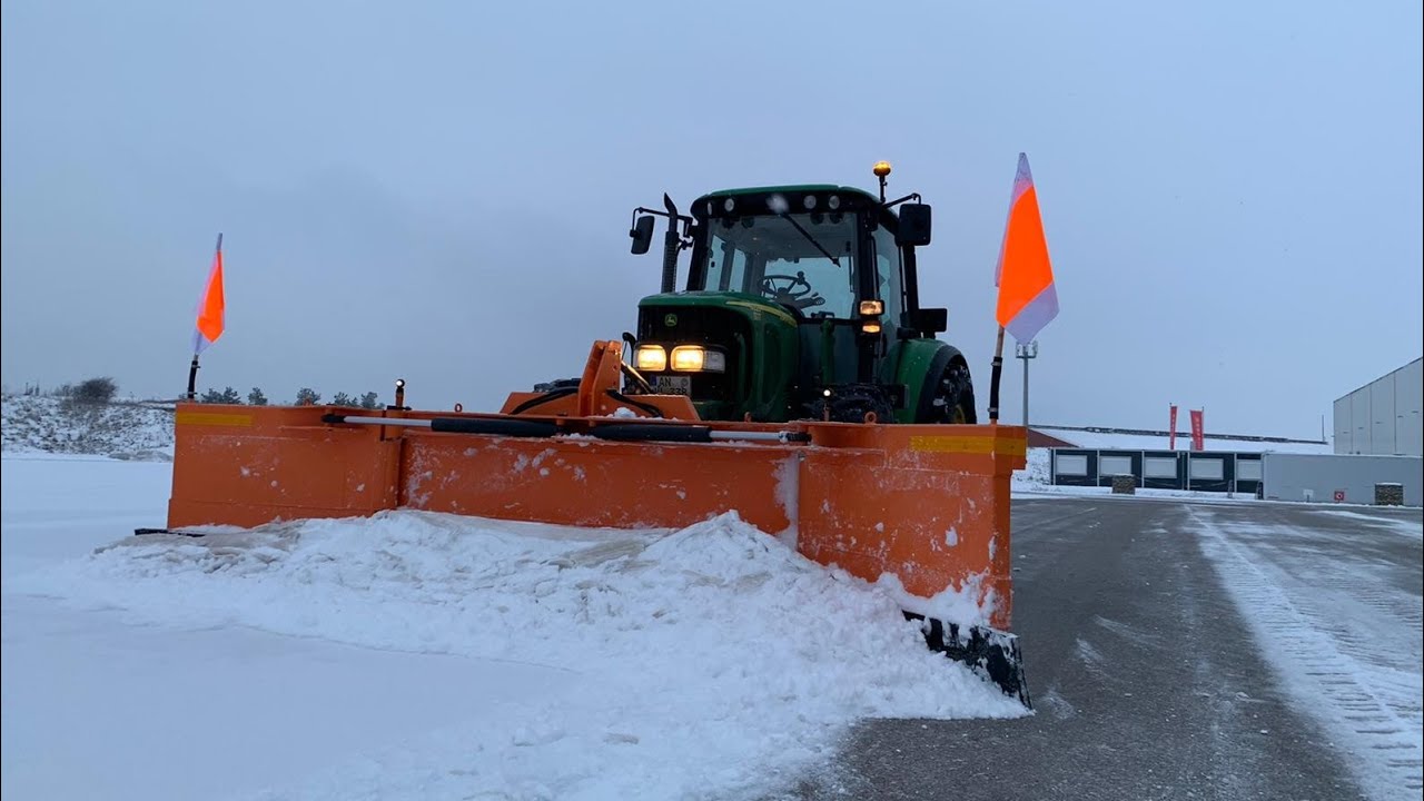 Cabview) Winterdienst 2k21 mit JohnDeere 6320 and NEW Schilke  Großflächenräumschild 