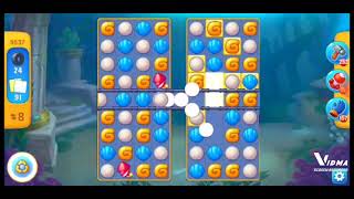 Fishdom. 9537 level no boosters and diamonds. 15 moves